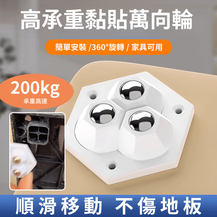 三滾珠式萬向輪